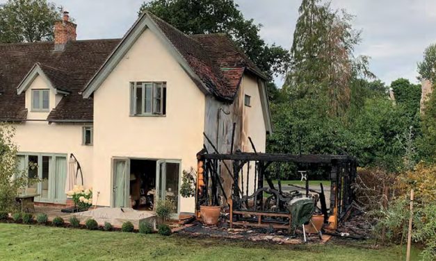 Class 1 Magply boards withstand real life fire test on Surrey home