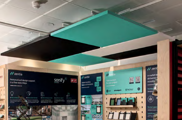 Zentia refreshes ceiling installation at Material Source Studio Glasgow